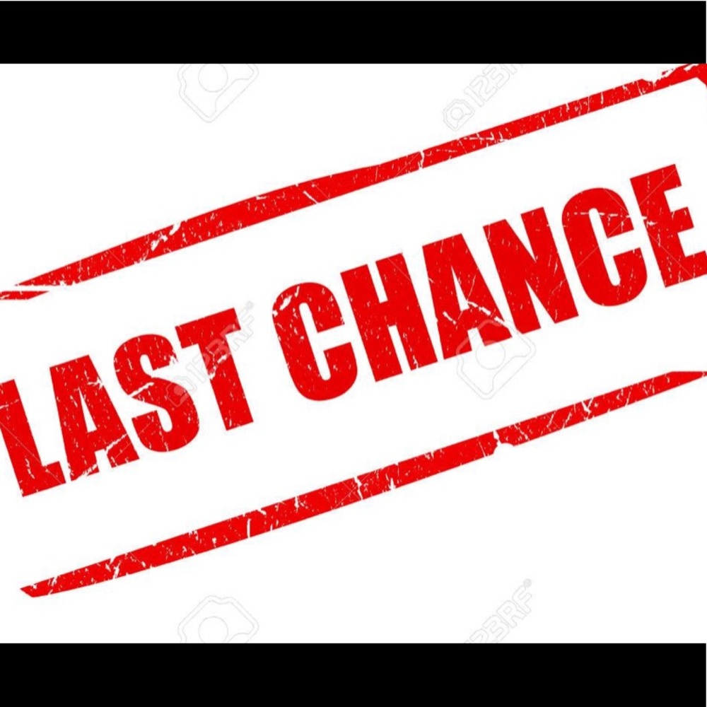 Last chance sale closing Saturday morning